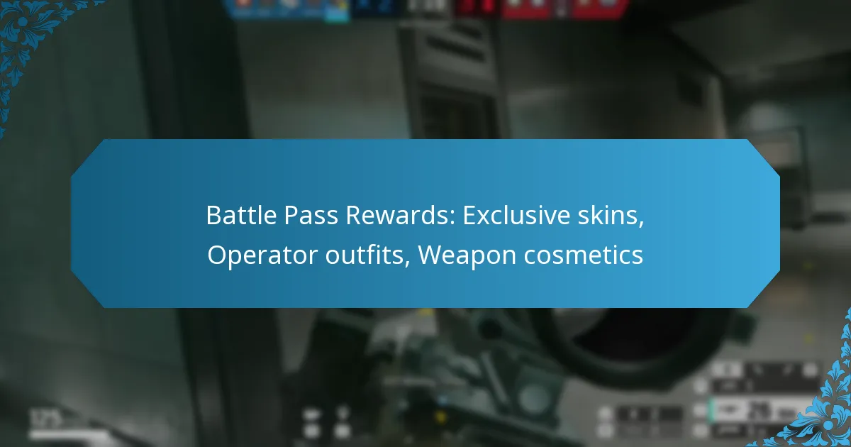 Battle Pass Rewards: Exclusive skins, Operator outfits, Weapon cosmetics