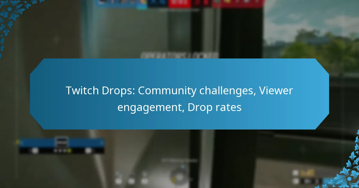 Twitch Drops: Community challenges, Viewer engagement, Drop rates