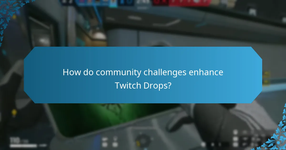 How do community challenges enhance Twitch Drops?