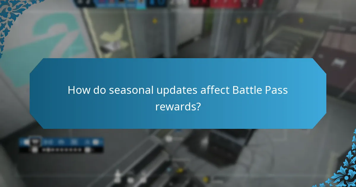 How do seasonal updates affect Battle Pass rewards?